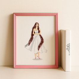 Poster Virgo Zodiac Illustration – Hand Drawn