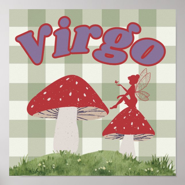 Poster Virgo Zoditagecore Fairy Mushroom (Frente)