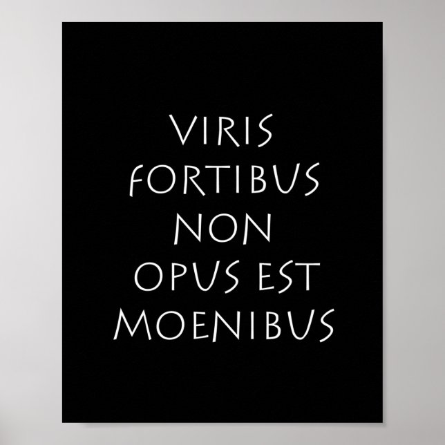 Poster Viris fortibus non opus est moenibus (Frente)