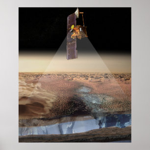 Pôster Visão Artista sobre Odisseia Detectando Gelo