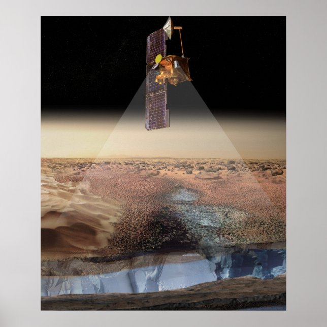 Pôster Visão Artista sobre Odisseia Detectando Gelo (Frente)