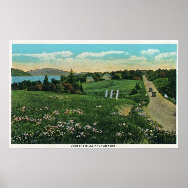 Pôster Visão Cênnica do País, Sobre as Colinas e Longe (Frente)