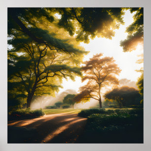 Poster Visão Completa Das Folhas Ecológicas Da Natureza