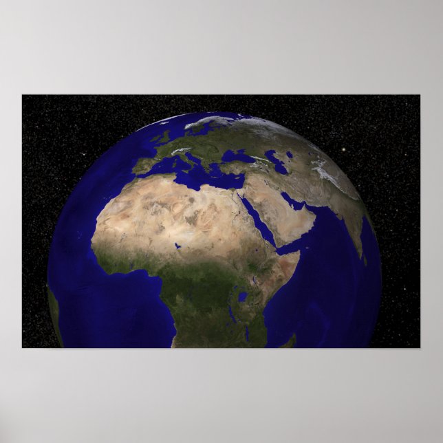 Poster Visão da África, Europa, Oriente Médio e Entrada (Frente)