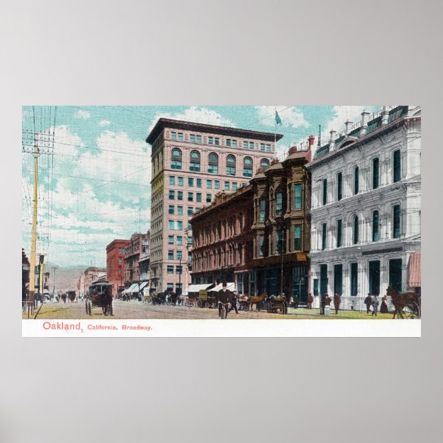 Pôster Visão da BroadwayOakland, CA (Frente)