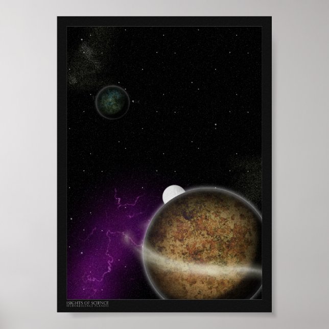 Poster Visão da ciência - Planetas de fluorescência (Frente)