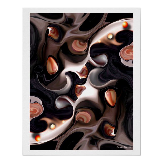 Pôster "Visão da exclusão azul", Poster brilhante (Frente)