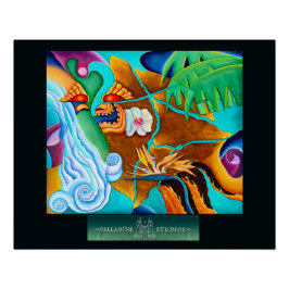 Pôster "Visão da Grande Ilha" Poster brilhante