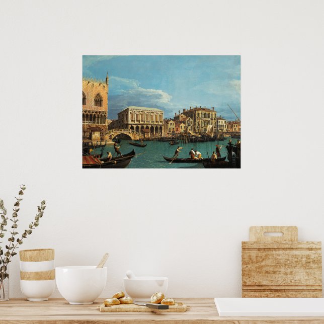 Poster Visão da Riva degli Schiavoni Veneza (Cozinha)