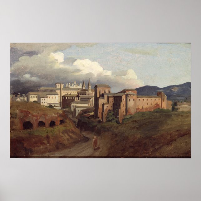 Poster Visão da Rua John Lateran, Roma, 1822 (Frente)