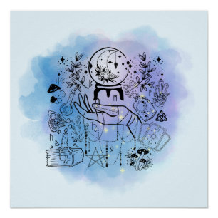 Pôster Visão das bruxas: Design visionário místico