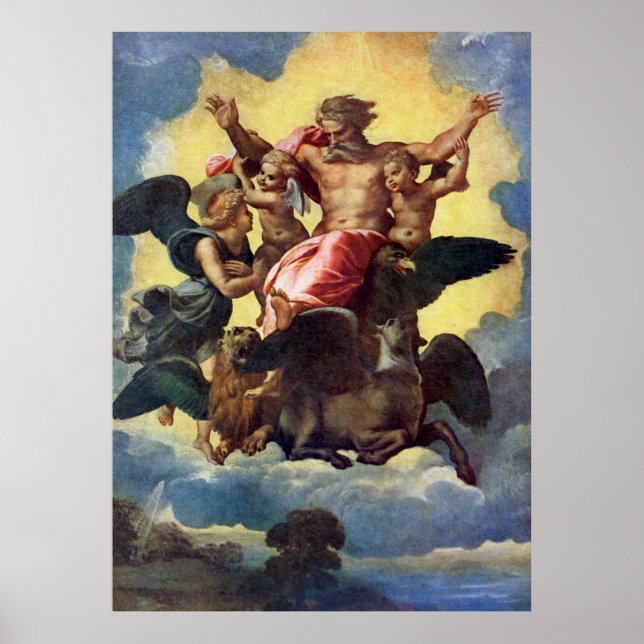 Poster Visão de Ezequiel de Rafael (1518) (Frente)