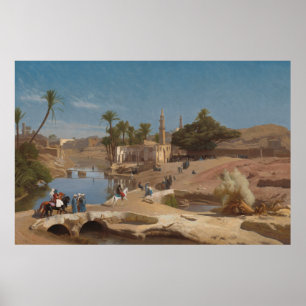 Pôster Visão de Medinet El-Fayoum por Jean-Léon Gérôme
