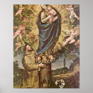 Pôster Visão de St Francis por Vincenzo Carducci