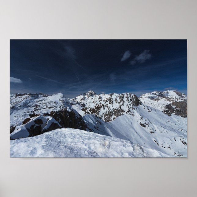 Poster Visão deslumbrante da montanha Viševnik, Eslovênia (Frente)