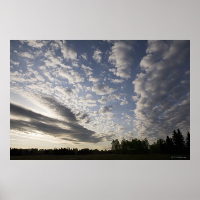 Poster Visão do Céu Horizonte com Nuvens (Frente)