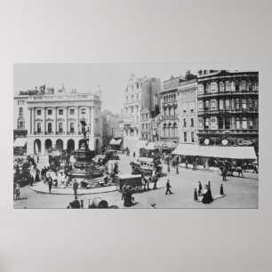 Pôster Visão do Piccadilly Circus, c. 1900