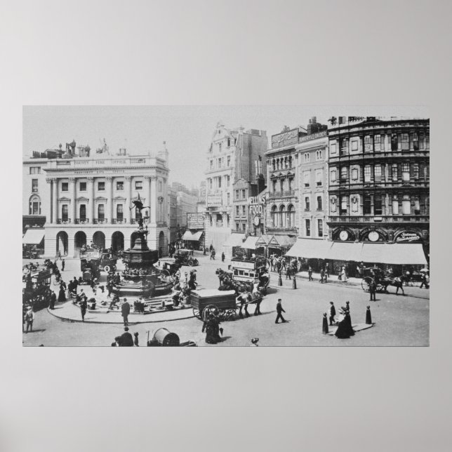 Pôster Visão do Piccadilly Circus, c. 1900 (Frente)