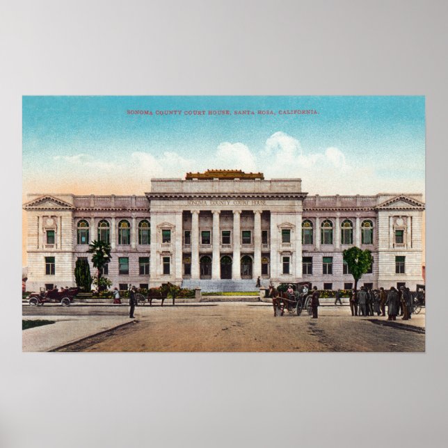 Poster Visão Exterior da Câmara Municipal de Sonoma (Frente)