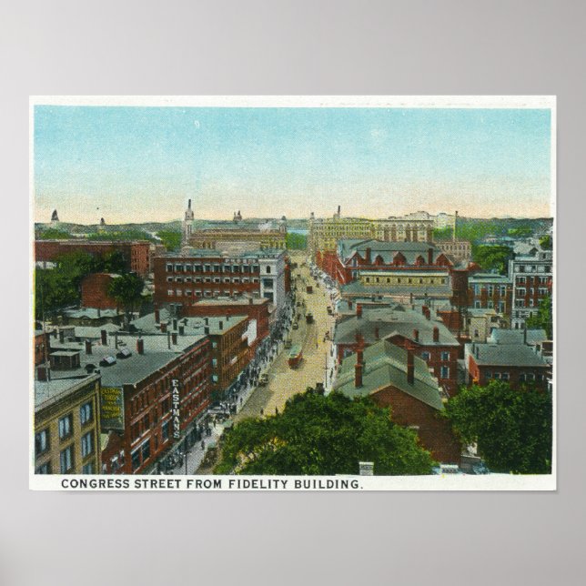 Pôster Visão Exterior da Casa de Longfellow (Frente)