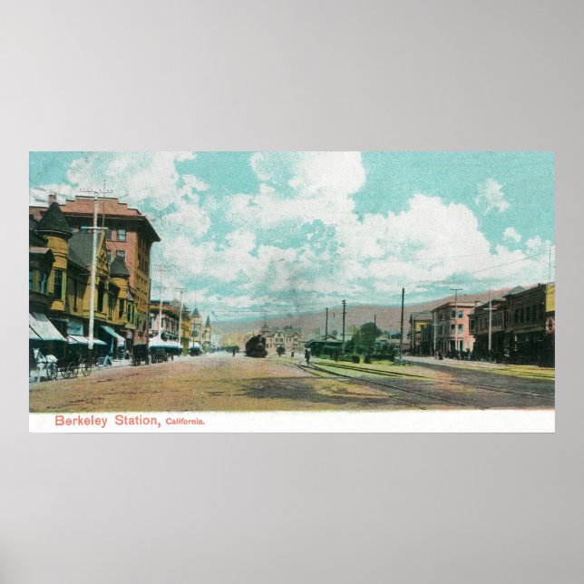 Pôster Visão Exterior da Estação de Berkeley, Berkeley, C (Frente)