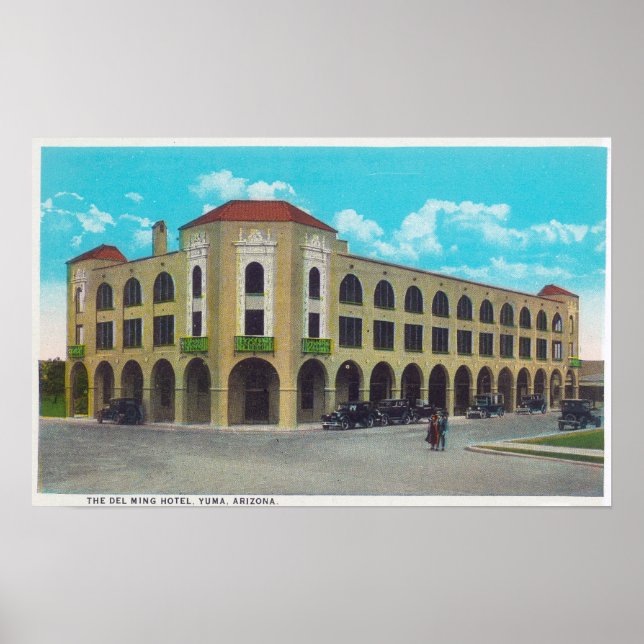 Pôster Visão Exterior do Hotel Del MingYuma, AZ (Frente)