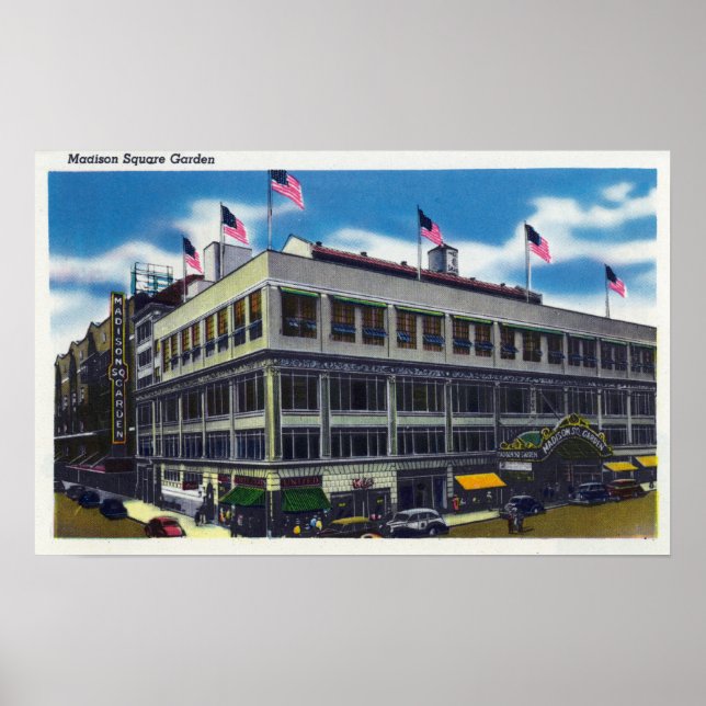 Pôster Visão Exterior do Madison Square Garden (Frente)