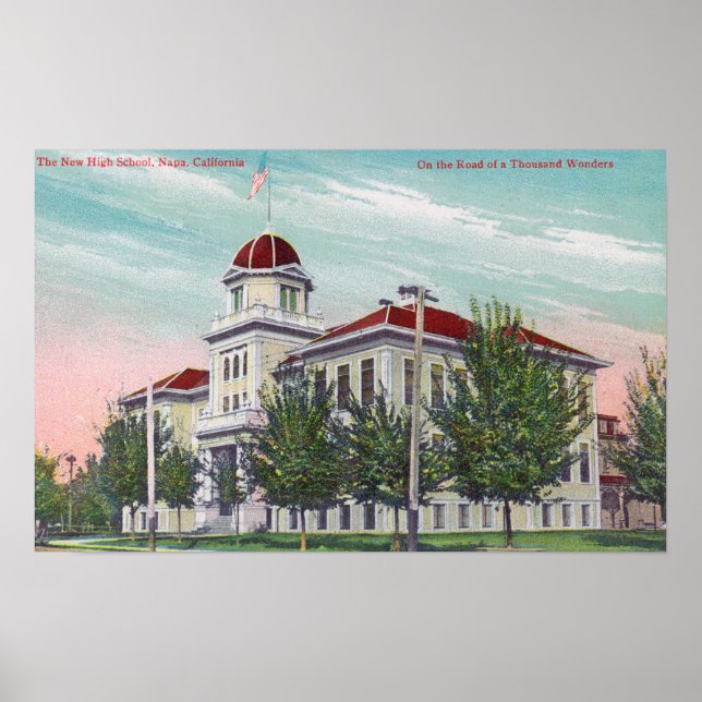 Pôster Visão Exterior do Novo Ensino MédioNapa, CA (Frente)