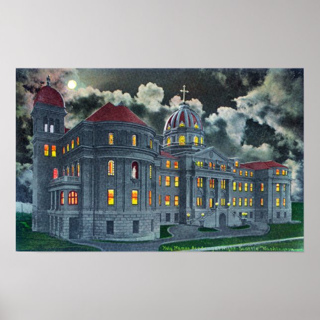 Pôster Visão Exterior do Sagrado Nomes da Academia Bldg e (Frente)