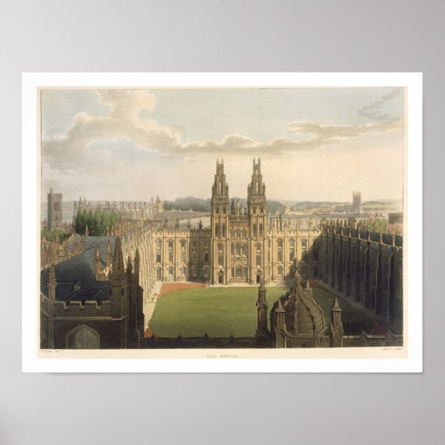 Poster Visão externa do All Souls College, retirada do (Frente)