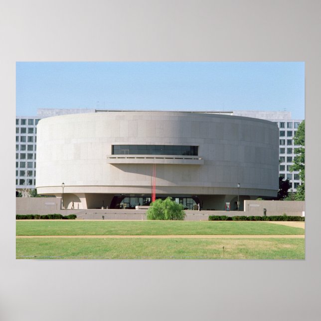 Poster Visão externa do Museu Hirshhorn, 1974 ) (Frente)