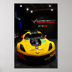 Poster Visão frontal do Chevrolet Corvette C7.R