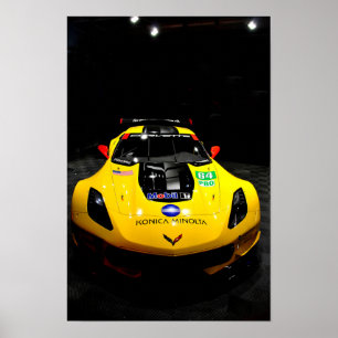 Poster Visão frontal do Chevrolet Corvette C7.R