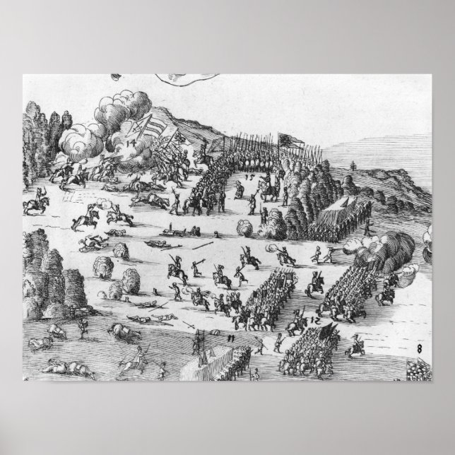 Poster Visão geral da batalha de Muhlberg (Frente)