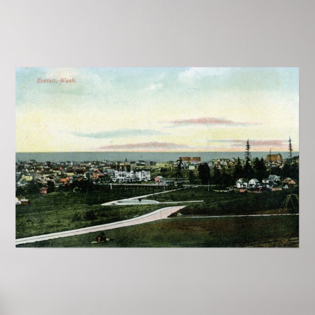 Pôster Visão Geral da Cidade (Frente)