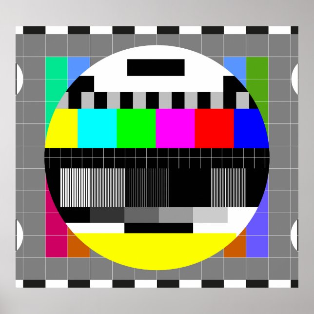 Poster Visão geral de ausência de sinal da TV retrô. (Frente)