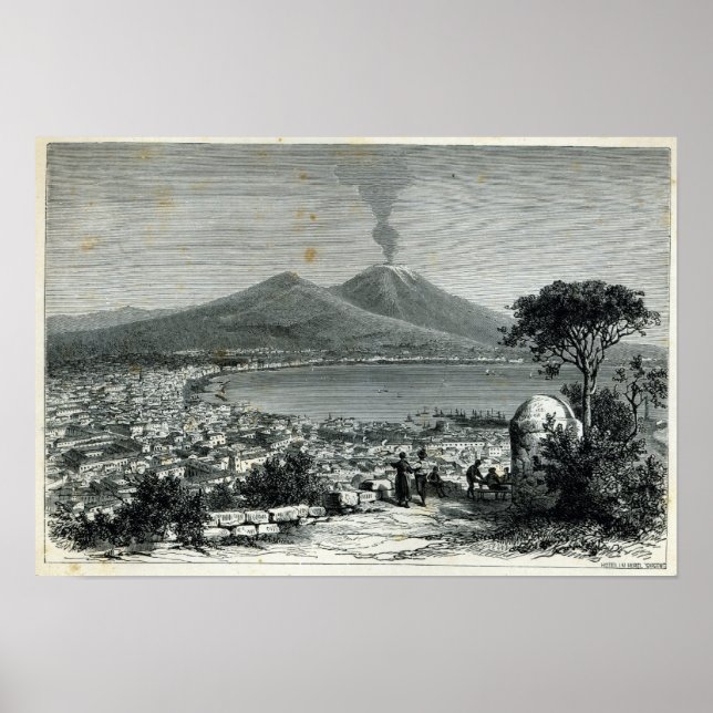 Pôster Visão Geral de Nápoles (Frente)