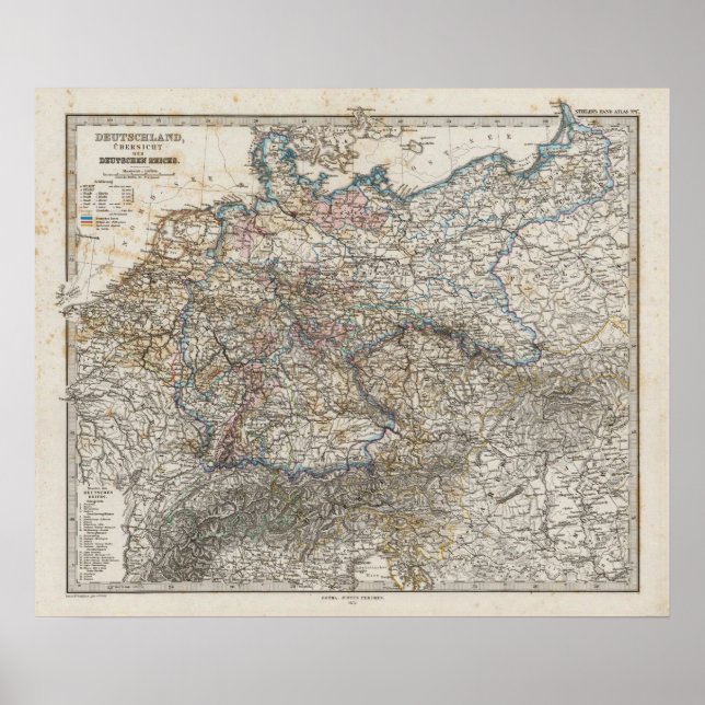 Poster Visão Geral do Império Alemão (Frente)