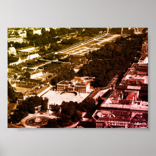 Poster Visão geral do parque Belvedere Viena Áustria vint