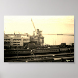 Poster Visão geral do porto de Argel da Argélia antiga