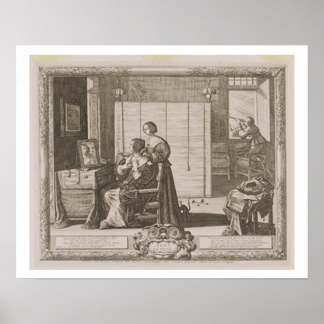 Poster Visão, gravada pelo artista, c.1630-40 (gravina (Frente)