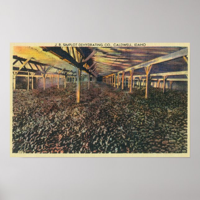 Pôster Visão interior do JR Simplot Desidratando Co (Frente)