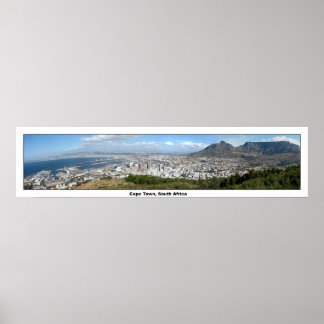 Poster Visão Panorâmica da Cidade do Cabo, África do Sul