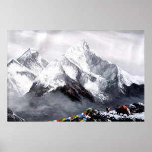 Pôster Visão Panorâmica Da Montanha Everest