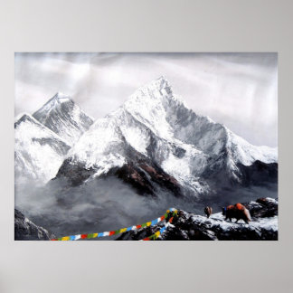Poster Visão Panorâmica Da Montanha Everest