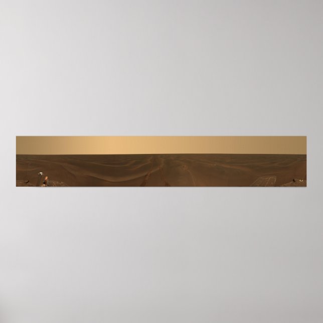 Poster Visão panorâmica das planícies de Meridiani (Frente)