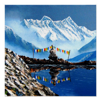 Pôster Visão Panorâmica De Annapurna Mountain Nepal