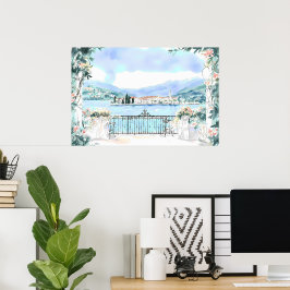 Poster Visão Romântica do Lago Como