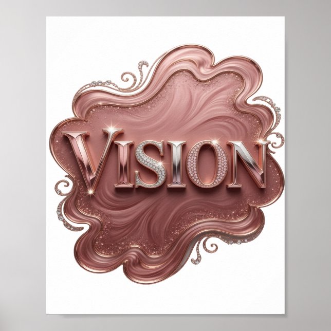 Poster Visão Rosa Icônica (Frente)