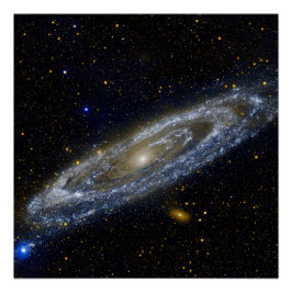 Pôster Visão Ultravioleta da Galáxia de Andrômeda